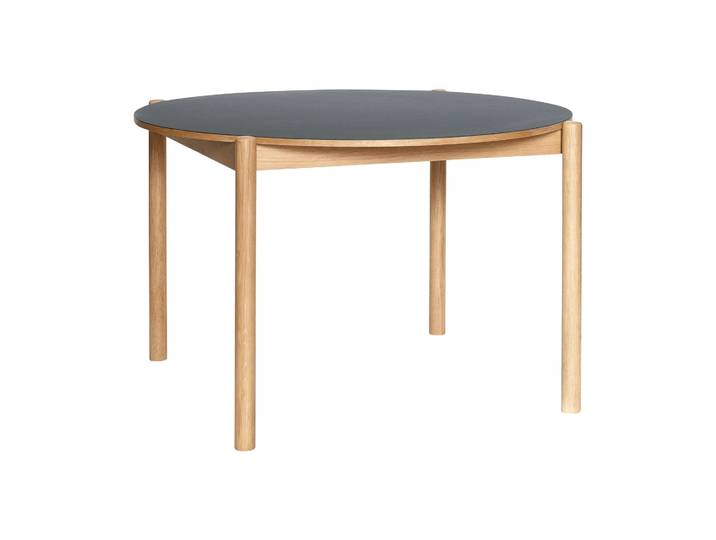 Hübsch Oblique Esstisch Black, Ø126 cm