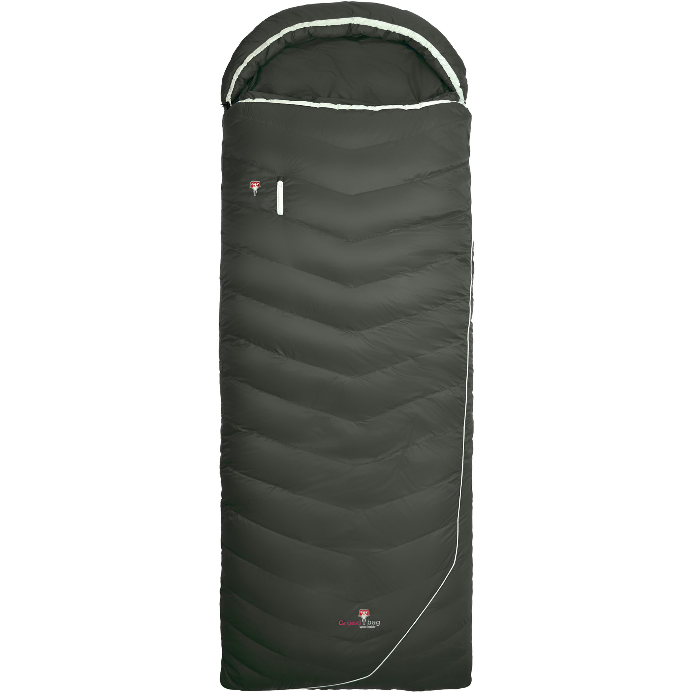 Grüezi Bag DownWool Summer Comfort 2.0 Schlafsack Daunenschlafsäcke oliv Größe max. 190cm Camping