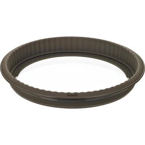 Lurch Backform FlexiForm Quiche 85009, aus Silikon, Ø 26 cm, braun, mit Glasboden, Tarteform