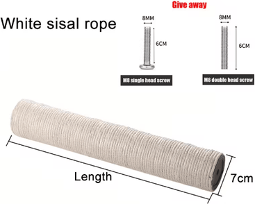 Inspire Picks Sisal Rope Cat Scratching Post Replacement For DIY Cat Trees white Sisal 38cm