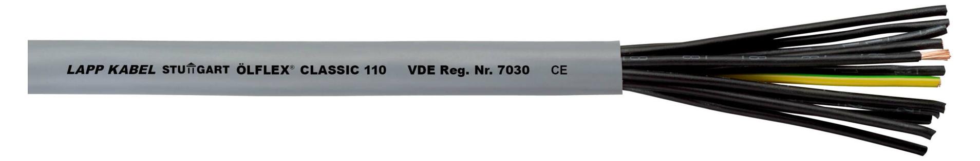 Lapp ÖLFLEX CLASSIC 110, Kabel für mittlere Spannung, Grau, Polyvinylchlorid (PVC), Polyvinylchlorid (PVC), Kupfer, 2.5 mm²
