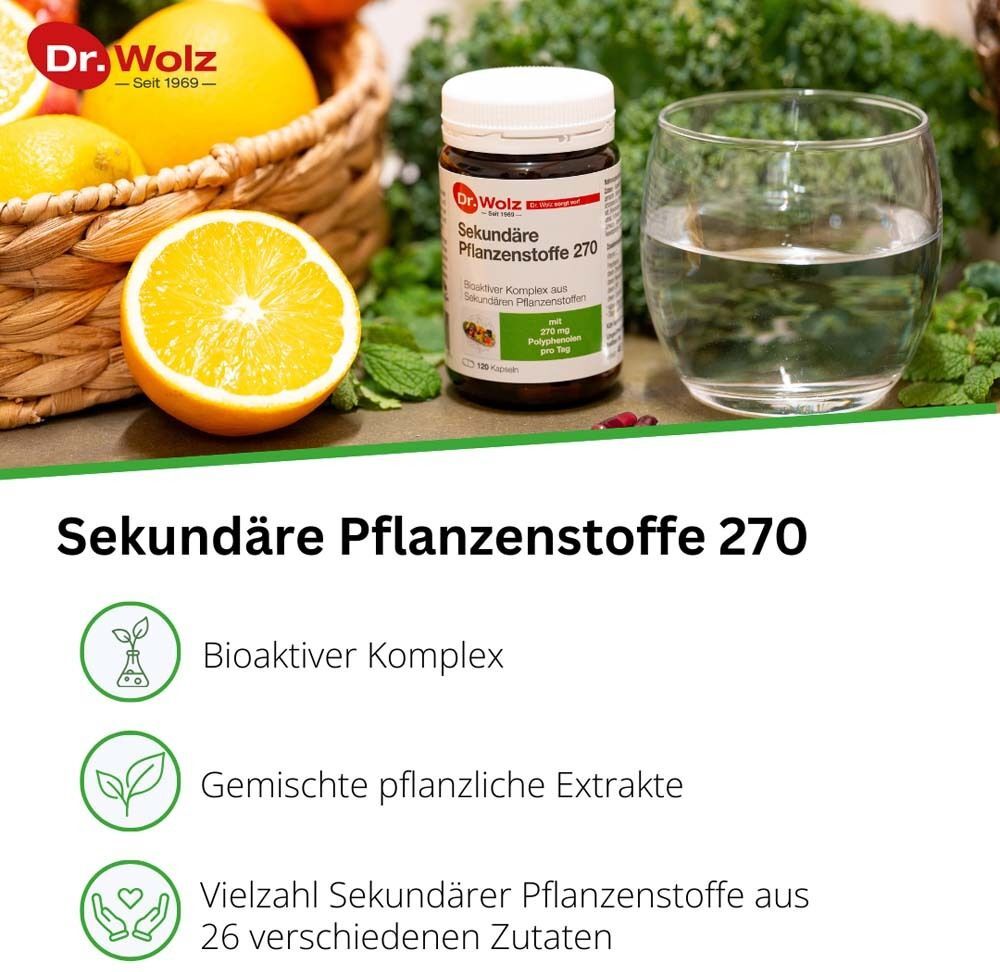 Dr. Wolz Sekundäre Pflanzenstoffe 270 Kapseln 120 St
