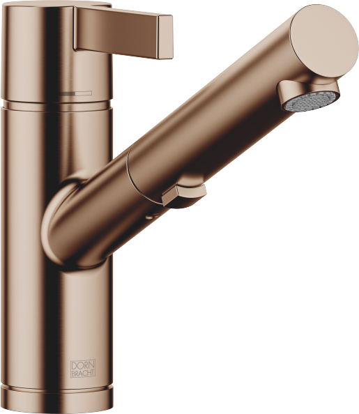 Robinet de cuisine extractible Dornbracht Eno 33871760-42, avec fonction douchette, saillie 206 mm, bronze brossé