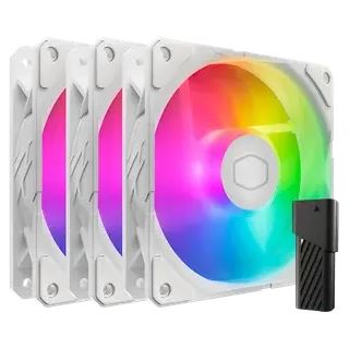 120x120x25mm Cooler Master SickleFlow Edge 120 ARGB White Edition Fan Kit 3er-Pack