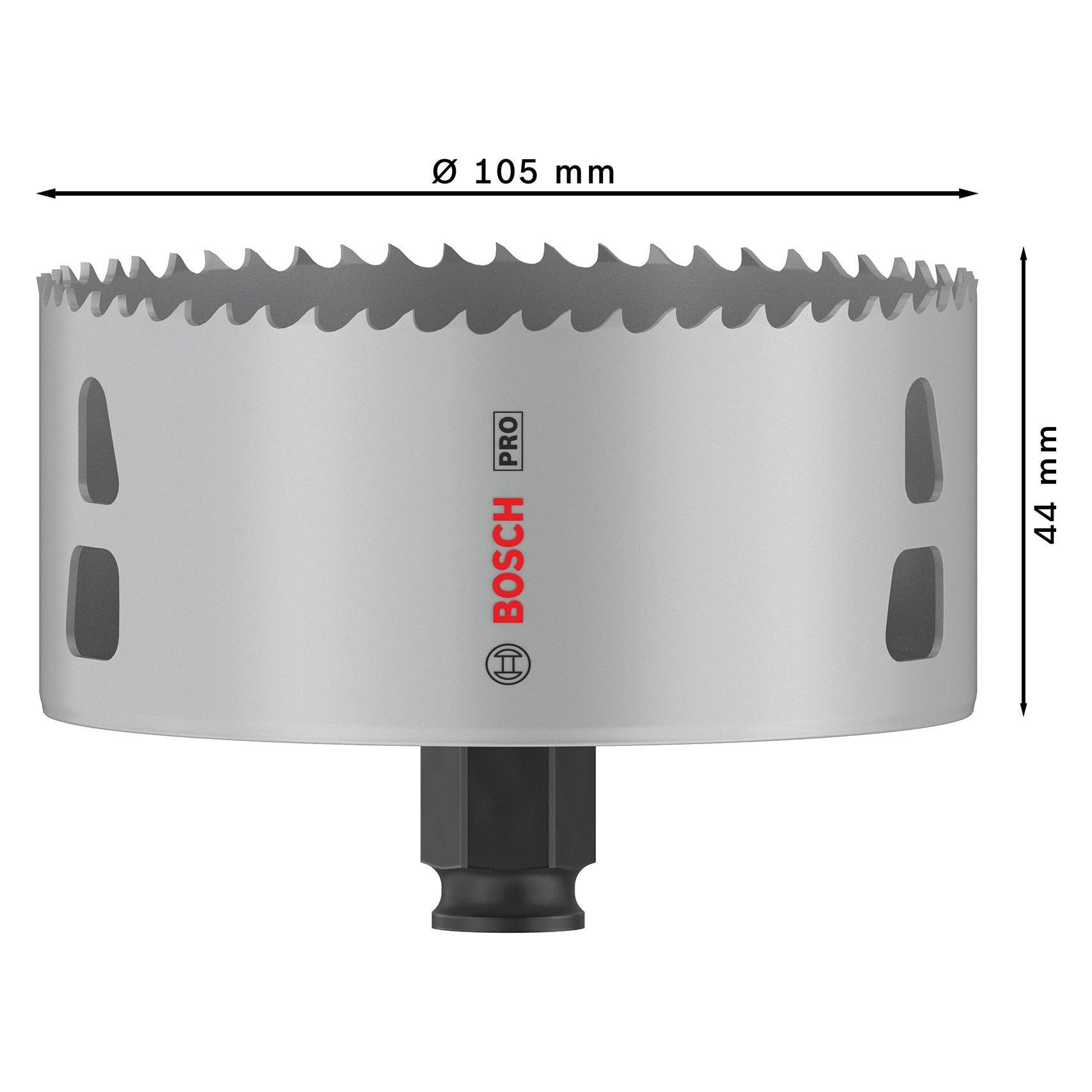 Bosch Professional Zubehör PRO Multi Material PC Plus Lochsäge, 105 mm (105 mm) (2608594411)