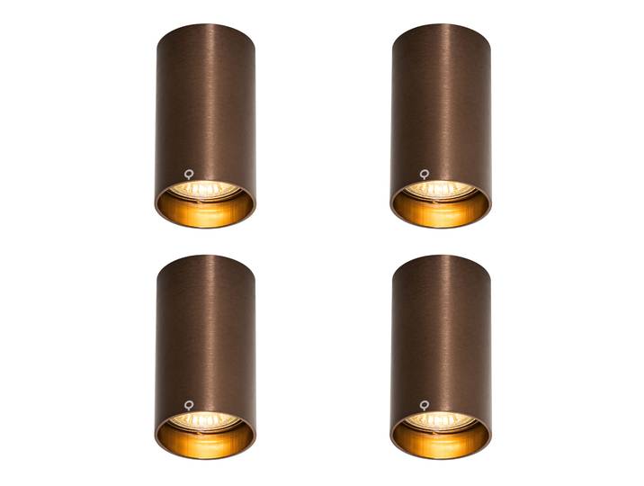 Lot de 4 spots modernes bronze foncé 5,5 cm - Tuba