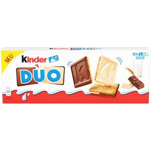 Kinder Kekse Duo, weiße und Vollmilchschokolade, 150 g
