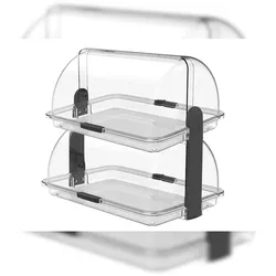 Biesse Buffet Vitrine Doppelt, Plastik,Transparent:  46.5x31.5x41 cm