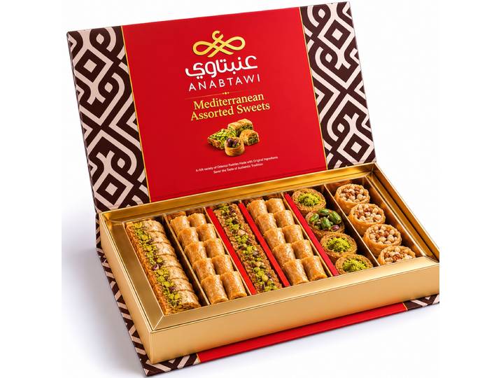ANABTAWI Assortiment de Baklava, boîte rouge - 250 g