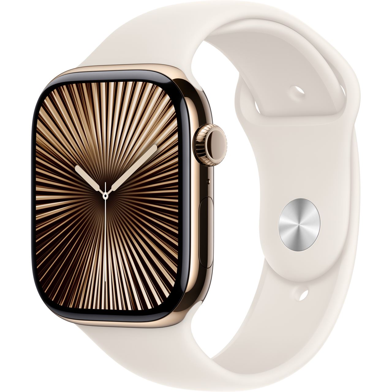 Apple Smartwatch Watch S10 2024 Titan Gold Cellular 46mm (Sportarmband polarstern) S/M