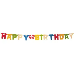 Girlande (PAP/ALU) "HAPPY BIRTHDAY" 11cm x 1,5m