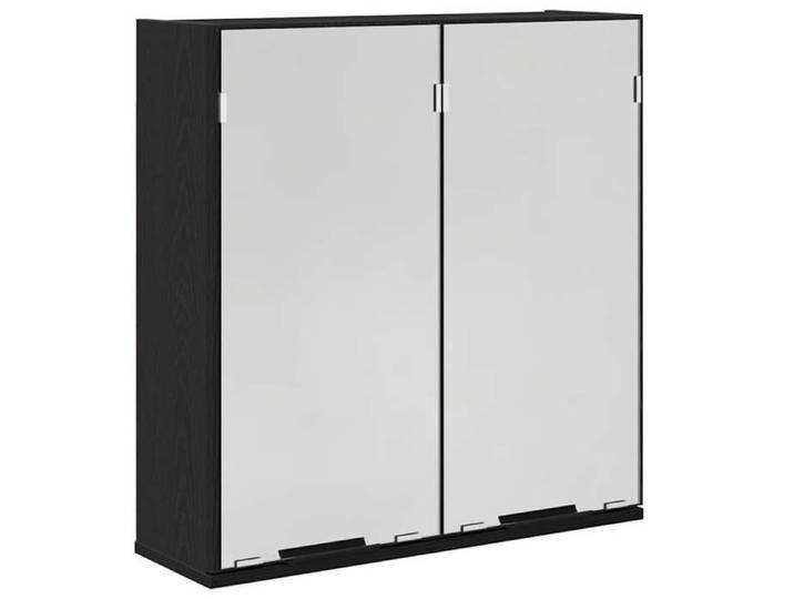 NOUVEAU Armoire murale - Cabinet Miroir - Chêne noir - 64x20x67cm Bois d'ingénierie 86181