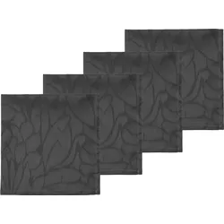 Abstract Leaves Damask Servietten grau 4 St.