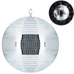 Relaxdays Discokugel 30 cm Silber