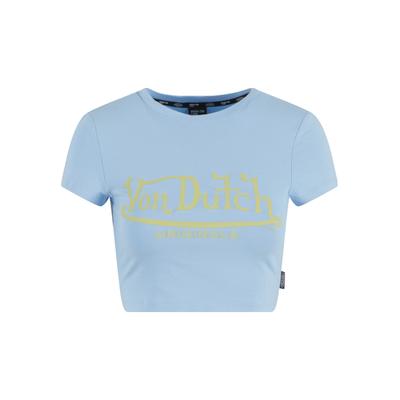 T-Shirt VON DUTCH "Von Dutch ARTA SHIRTS", Damen, Gr. XS, blau, 100% Baumwolle, bedruckt, normal, Rundhals, Shirts T-Shirt