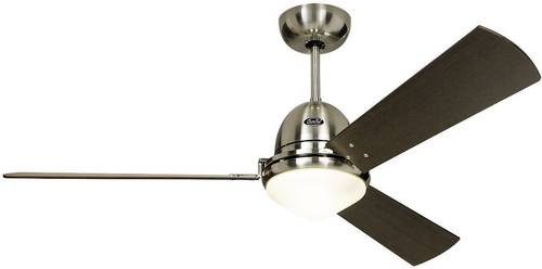CasaFan Libeccio Deckenventilator 64 W (Ø x H) 142 cm x 285 mm Chrom (gebürstet) mit Fernbedienung, mit Beleuchtung, Winterbetrieb