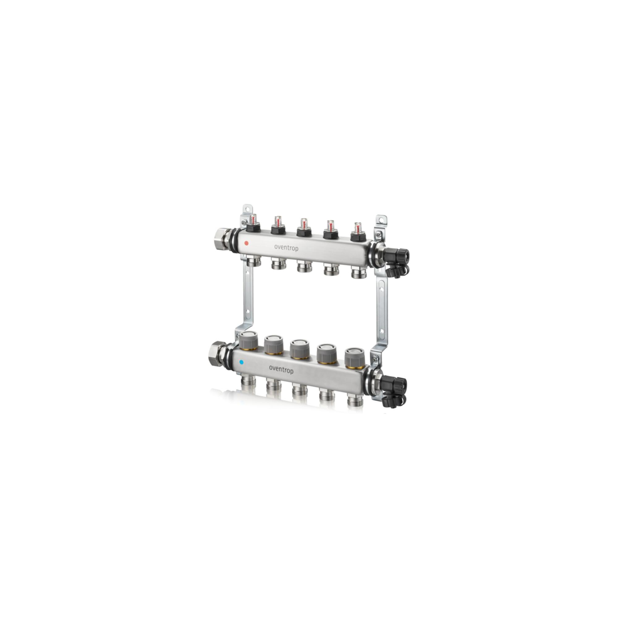 Oventrop Heizkreisverteiler Multidis SFQ 4 Kreise, M 30x1,5, Edelstahl (1404954)