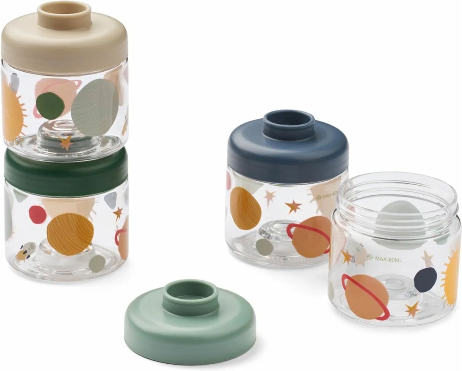 Liewood Pots de conservation Dominique - Set de 4 Universe/Classic navy taille unique