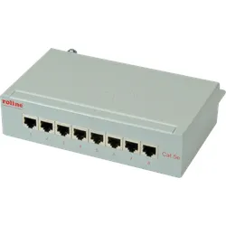 ROLINE 26110304 - Patchpanel, 8-Port, Cat.5e, grau