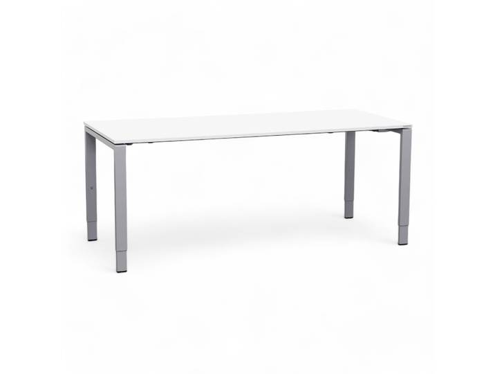 Ergonomischer Schreibtisch Tradingzone Smartline 180x80 cm, Weiss/Silbergrau, Neu, Tisch - ideal fürs Homeoffice oder Büro