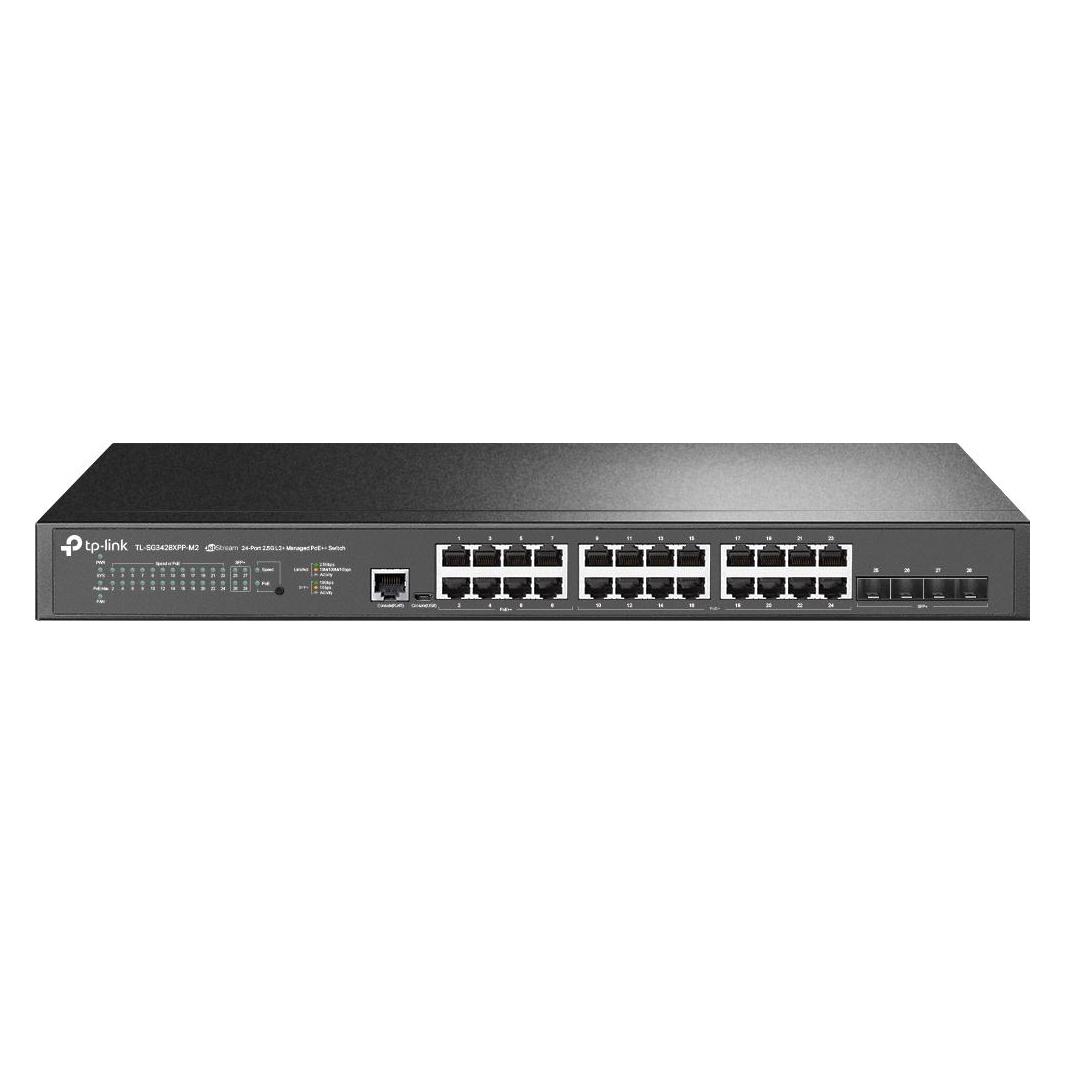 TP-Link (TL-SG3428XPP-M2) JetStream 24-Port 2.5GBASE-T & 4-Port 10GE SFP L2 Managed Switch with 16-Port PoE (24 Ports) (TL-SG3428XPP-M2)
