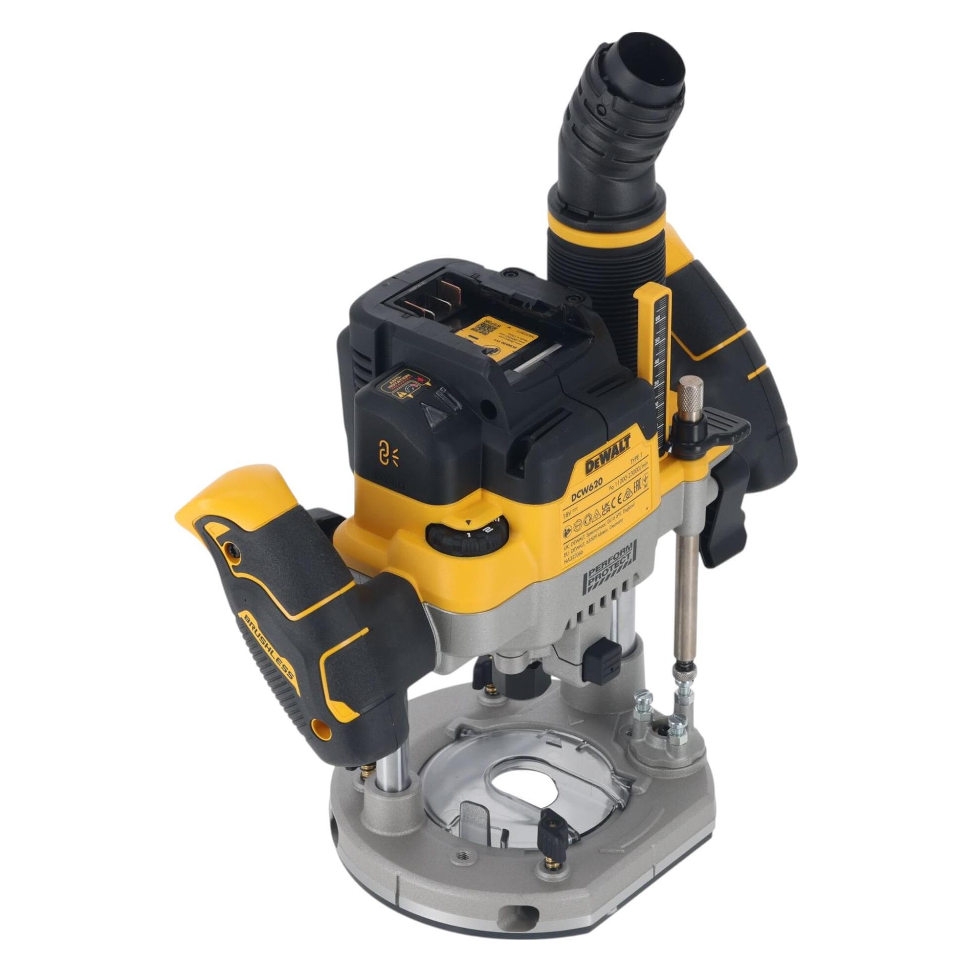DeWalt DCW 620 M2T Akku Oberfräse 18 V 12 mm Brushless + 2x Akku 4,0 Ah + Ladegerät + TSTAK (Oberfräse) (DCW620NT)