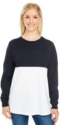 J America JA8229 Game Day Jersey T-Shirt in Black/White Block size XL   Cotton 8229
