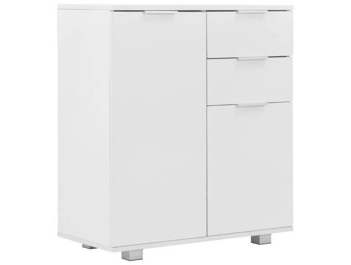 Promotion Févr Buffet debout - Armoire Vaisselier - Pour maison - Blanc brillant 71x35x80 cm Bois d'ingénierie FR94045022