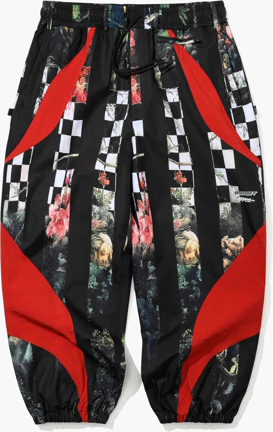 BS RABBIT BSRBT SPORTY SUPER WIDE JOGGER PANTS  - CHECKERED BLOOM - Unisex