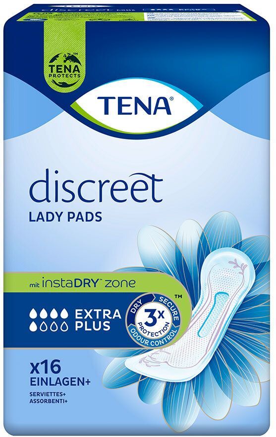 Tena Lady Discreet Inkontinenz Einlagen extra plus 6x16 St Binden