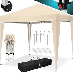 KESSER® Pavillon 3x3m   wasserdicht   inkl. Tragetasche mit Rollen  Pop-Up Klicksystem   UV-Schutz 50+   Faltpavillon   Gartenzelt   Partyzelt   Metall-Verstrebungen