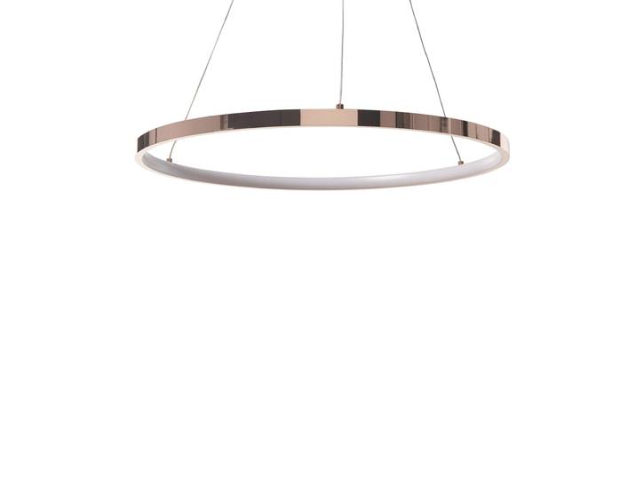 Lampe led suspendue métal rose doré