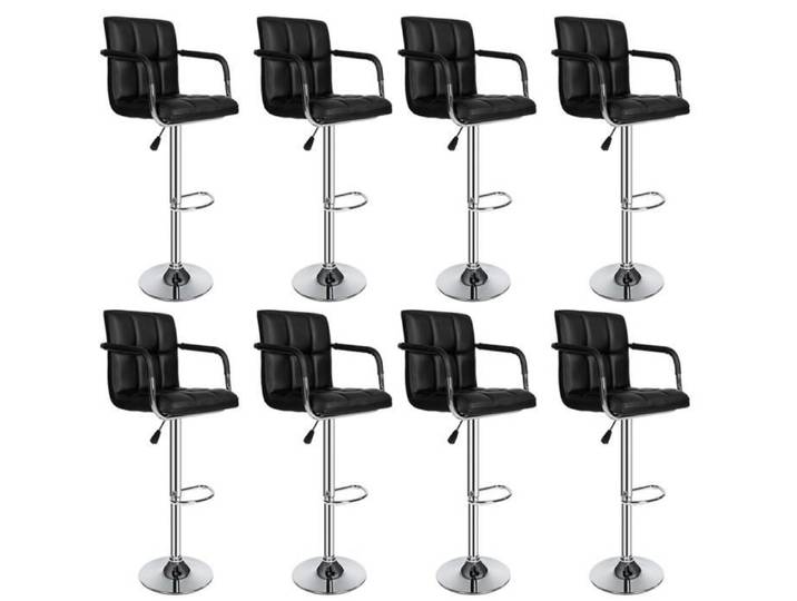 Tabouret de bar - K-Montage - Lot de 8 - Noir - Simili