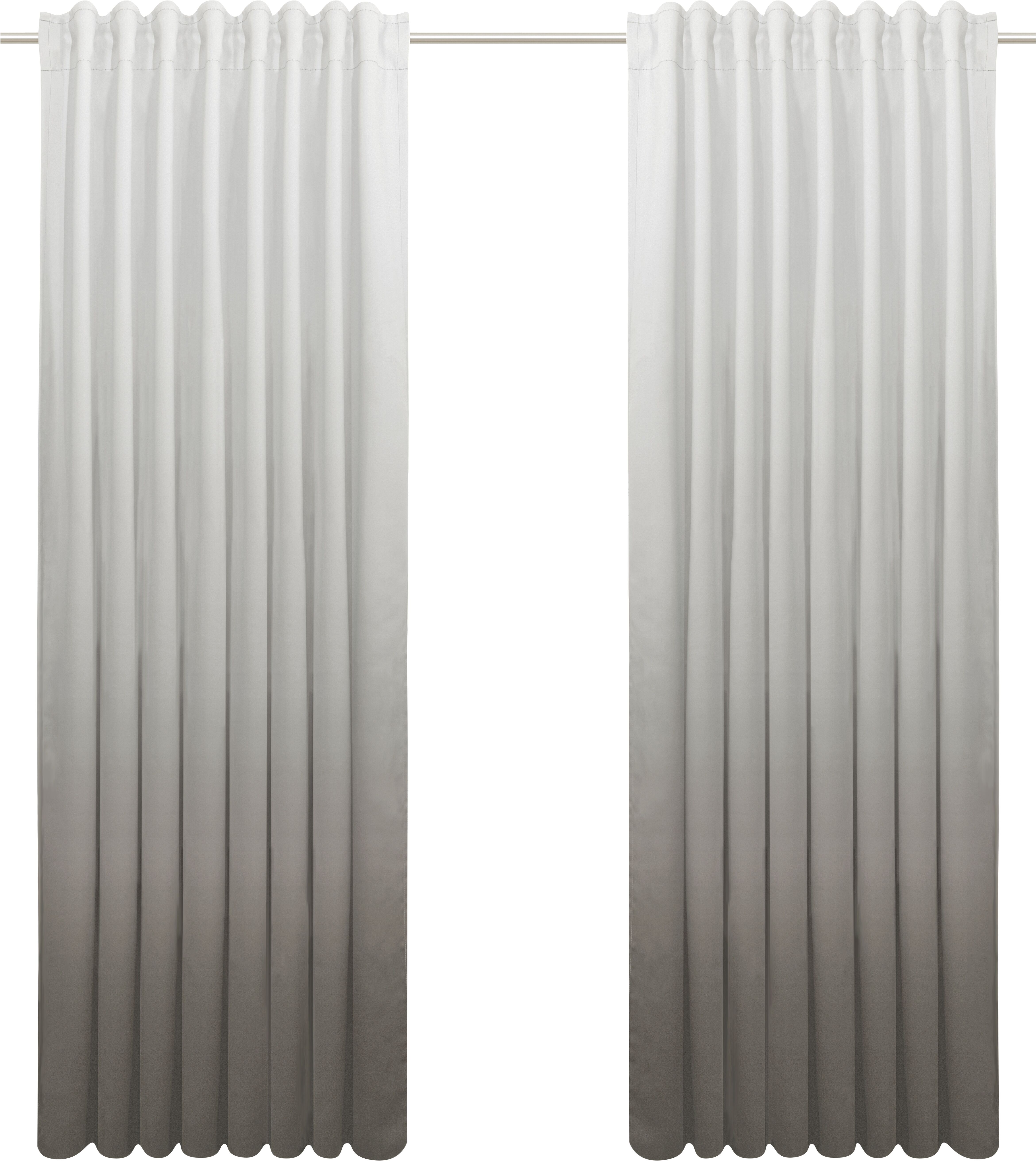 Verdunkelungsvorhang BRUNO BANANI "Clemton" Gr. 1, grau (beige), B:130cm H:145cm, Polyester, Polyester, Gardinen, Verdunkelungsvorhang, Verdunkelung, Schutz, Privatsphäre, blickdichter Vorhang, Farbverlauf