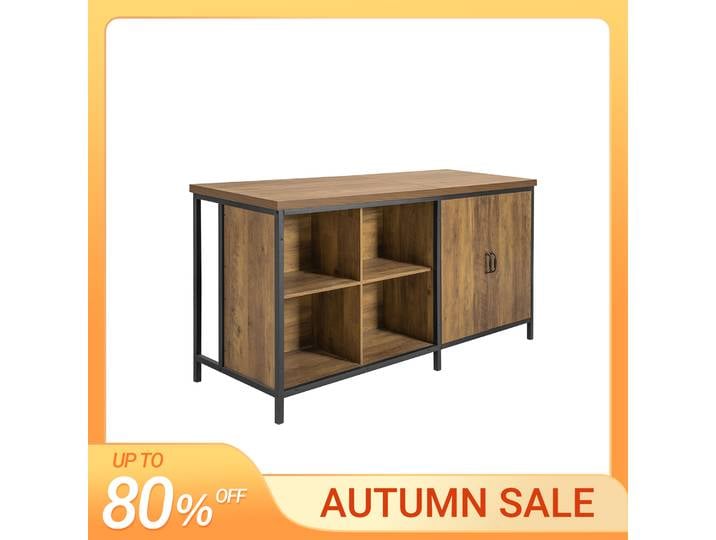 SoBuy KNL01-F Îlot de cuisine Armoire de cuisine autoportante Commode Highborad Armoire Buffet Table de bar Buffet Design industriel