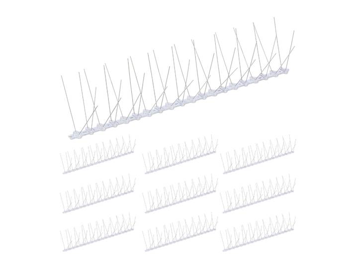 Vogelabwehr Spikes 10er-Set Silber-Transparent