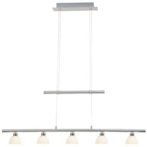 Brilliant Pendelleuchte Tonja, 6-flammig, mit LED, 98 cm, 26 Watt / 3100 Lumen, dimmbar, aus Metall, silber