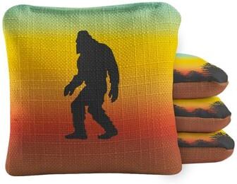 Skip's Garage Retro Sasquatch Multicolor Dual Sided Cornhole Bags