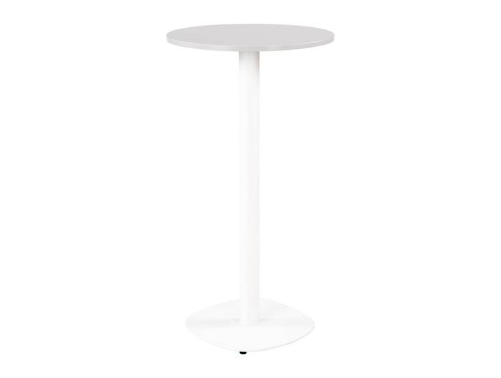 Guéridon Caféteria NewLine rond Ø.60 x H.110 cm - Plateau Gris - Pied Blanc