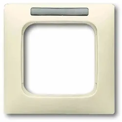 Busch-Jaeger DURO 2000 SI Rahmen, 1f, weiß, glänzend, horizontal, Textfeld/Beschriftungsfläche, Kunststoff, geeignet für Geräteeinbaukanal