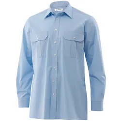 Kümmel Feuerwehr Diensthemd DAVID Ohne Schulterklappen Classic Fit Langarm hellblau 39/40
