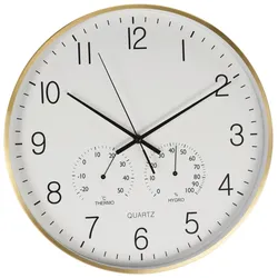 Wanduhr Aluminium Goldfarben Ø ca. 38cm
