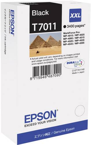 Epson Druckerpatrone T7011, XXL Original Schwarz C13T70114010