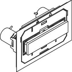 Hewi S 50 Betätigungsplatte 66246 für WC - Module, weiß, manuell