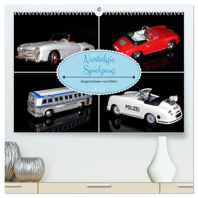 Nostalgie Spielzeug (hochwertiger Premium Wandkalender 2027 DIN A2 quer), Kunstdruck in Hochglanz