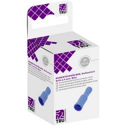TRU COMPONENTS T1904C049 Rundsteckhülse 1.50 mm² 2.50 mm² Vollisoliert Blau 25 St.