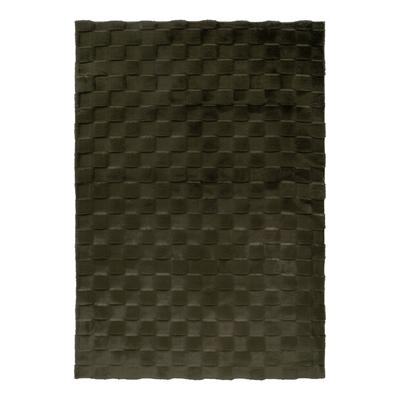 Teppich KAYOOM "Botany 625", braun (grün), B:80cm H:18mm L:150cm, Polyester, Teppiche, Teppich, weicher kuscheliger Kurzflor, Fellhaptik, alle Räume, viele Farben