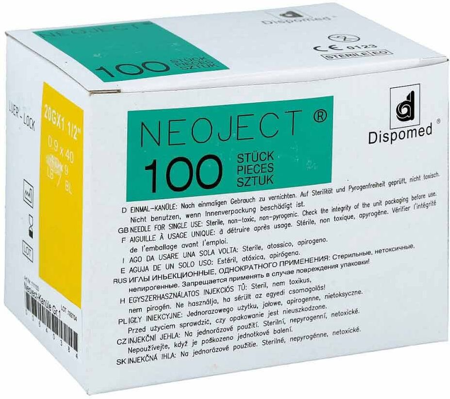 Brinkmann Kanülen Einmal Neoject Größe 1 0,9x40mm