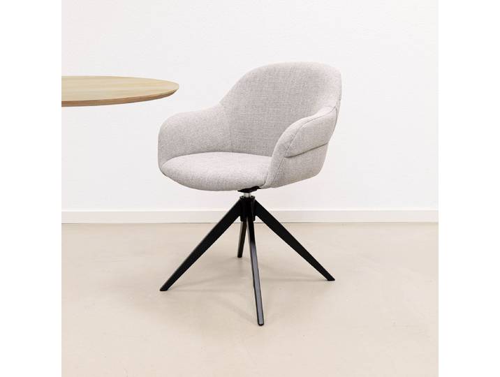 Kick Noel - Draaistoel - Luxe textuurstof - Grijs