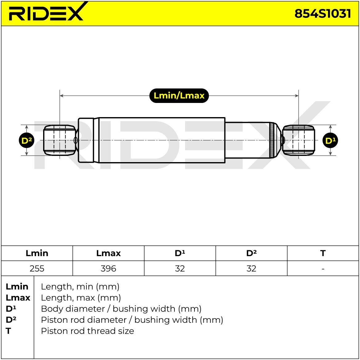 RIDEX 854S1031 Stoßdämpfer